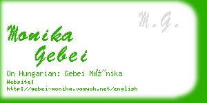 monika gebei business card